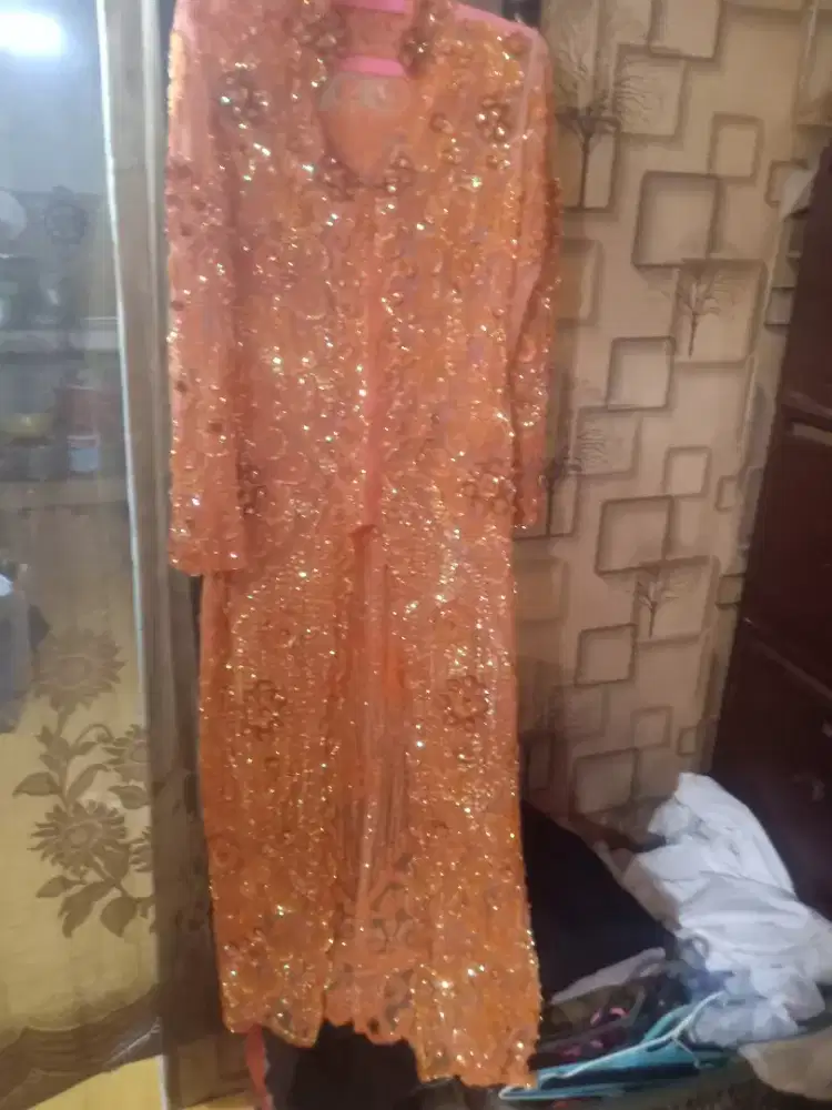 kebaya full Payet model jubah,mewah,elegant