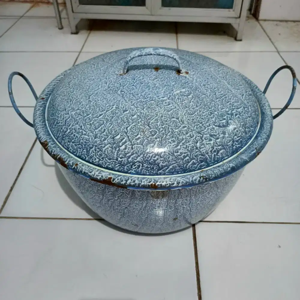 Panci Blirik Burik Loreng Enamel Pot 42CM