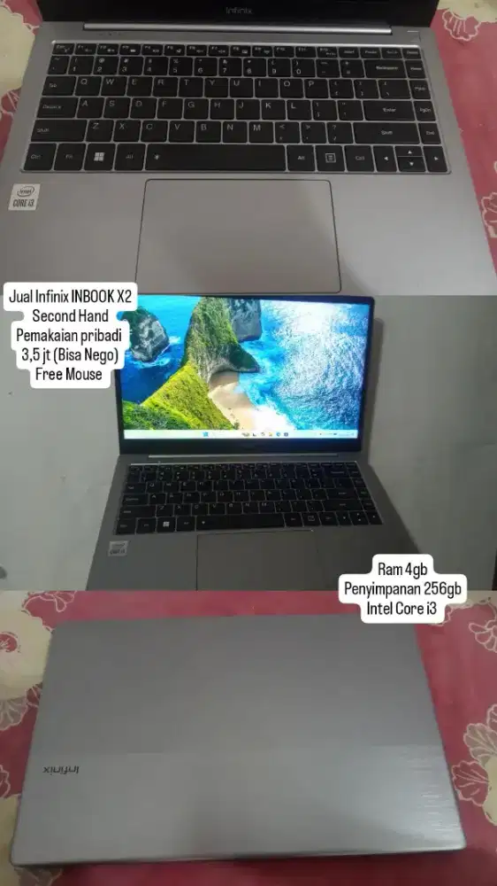 Laptop Infinix INBOOK X2 Ram 4gb SSD 256gb
