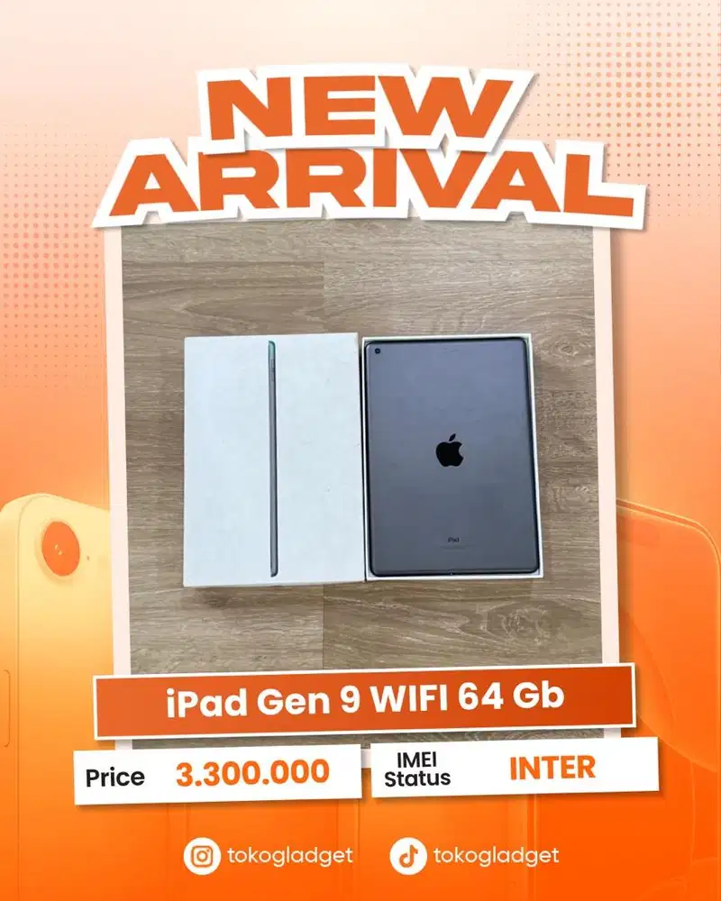 iPad Gen 9 WIFI 64 Gb ex INTER