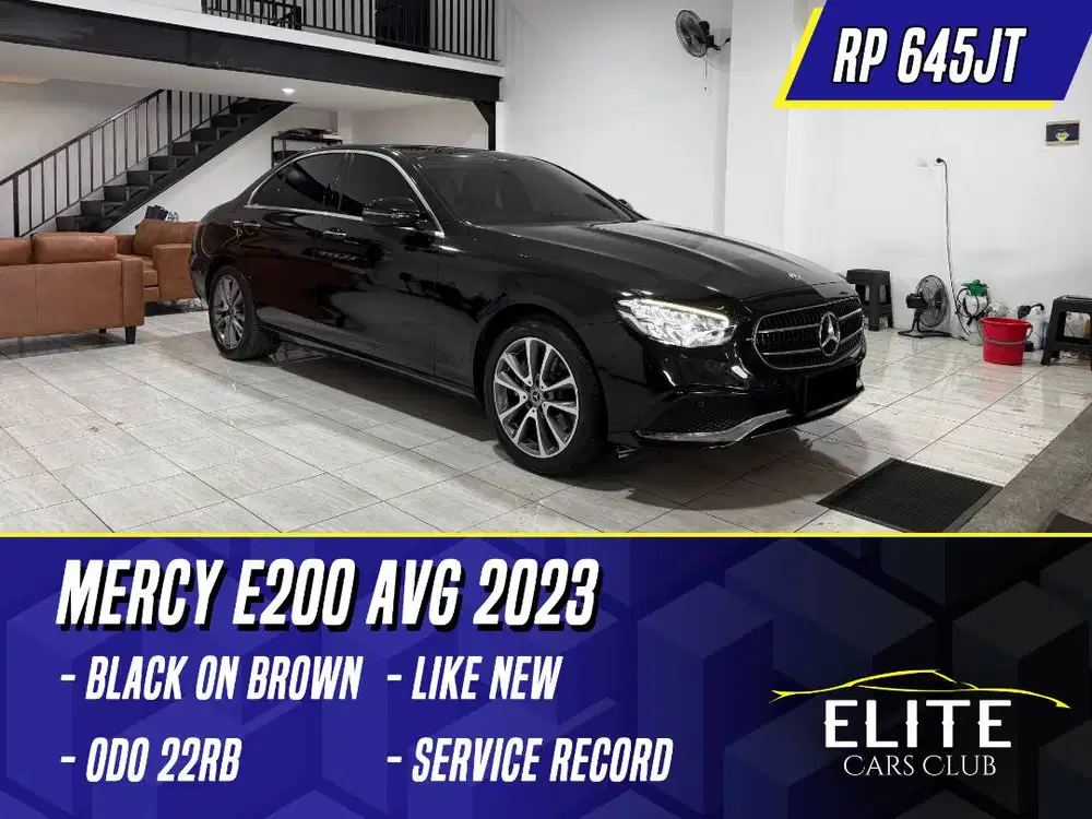 Mercedes Benz E200 AVG 2023 NIK 2022 Black on Brown Hitam Mercy E 200