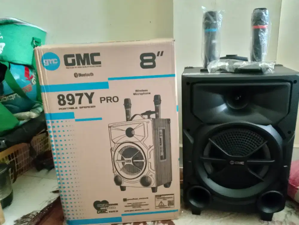 GMC bluetooth 897Y PRO portable speaker wireles microphone