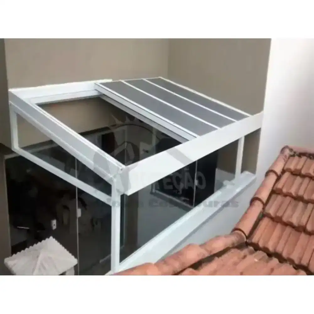 Kanopi slending atap tempered 8mm 10mm