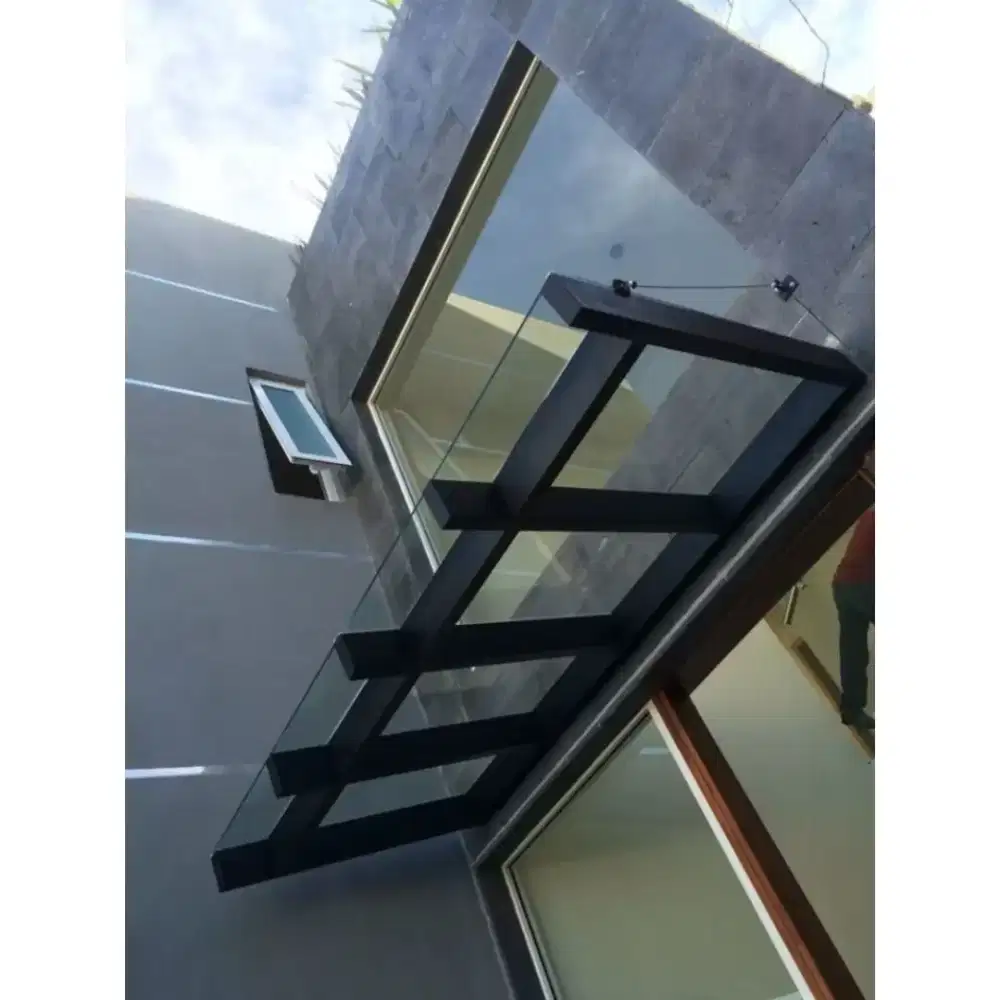 Kanopi kaca tempered 8mm ,10mm