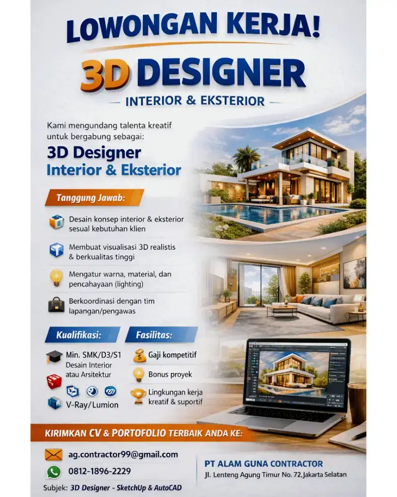 LOWONGAN DESAIN 3D