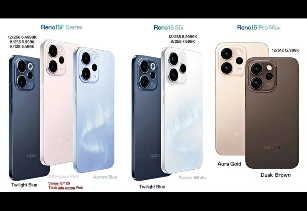 Oppo Reno 15 Series Open Pre-Order Cukup Dp 200 Ribu Bisa Cicilan Juga