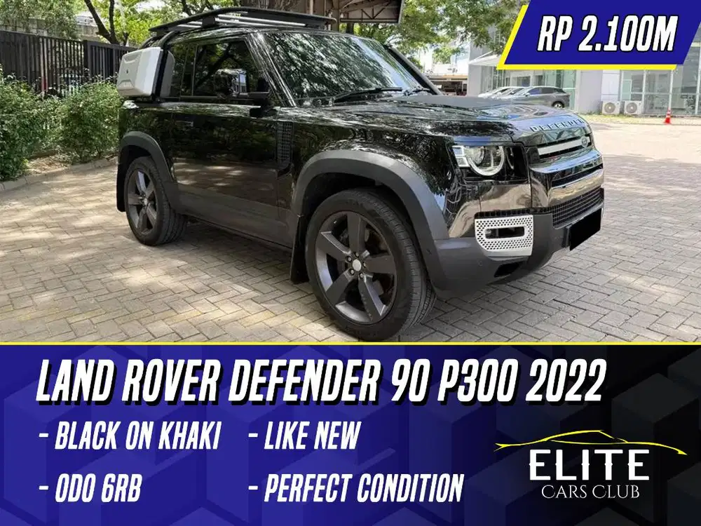 Land Rover Defender 90 P300 2022 NIK 2021 Black on Khaki Hitam 2 Door