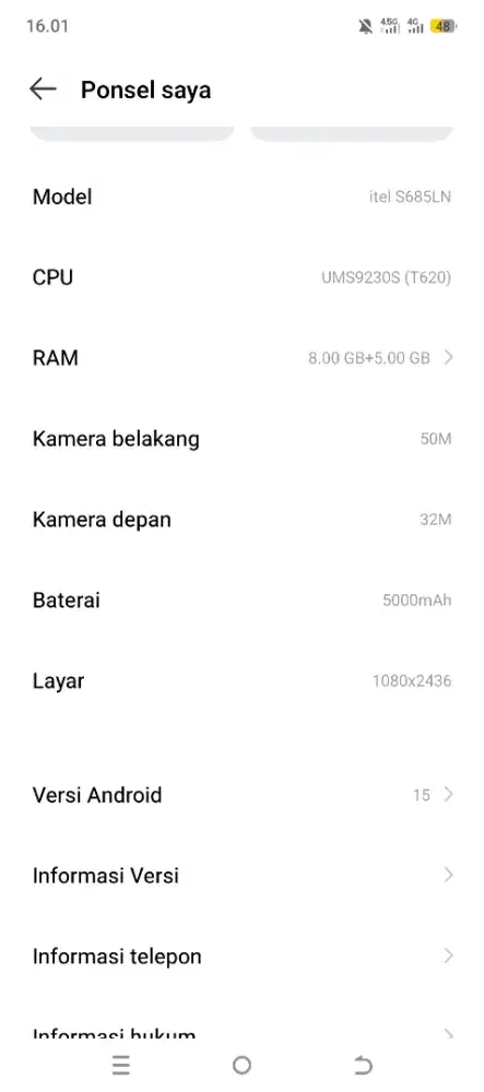 Itel s25 second like new