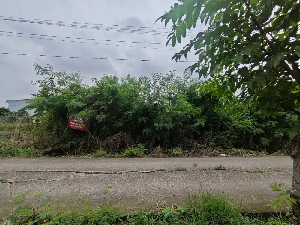 Dijual tanah kavling 2 petak pinggir jalan akses mobil dan motor