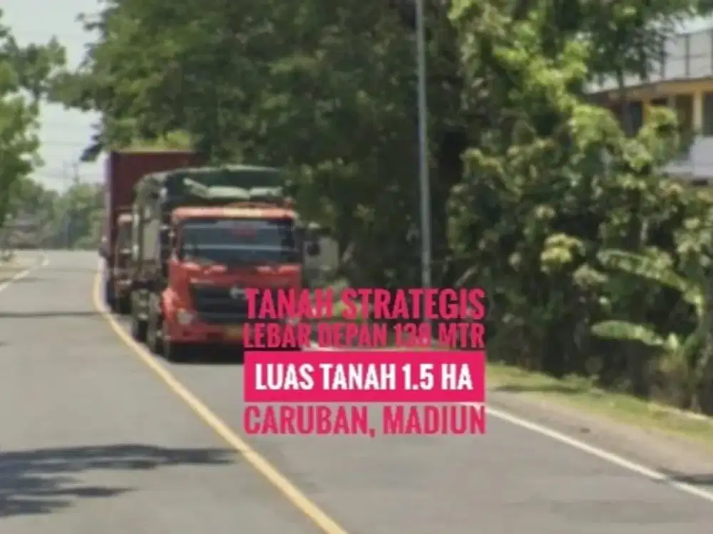 [AB] Dijual Tanah Zona Industri LD 138 mtr, Dekat Gerbang TOL Caruban MADIUN, Baguss