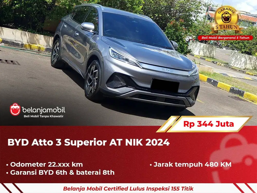[ GARANSI 5TH ] BYD Atto 3 Superior AT 2024/2025