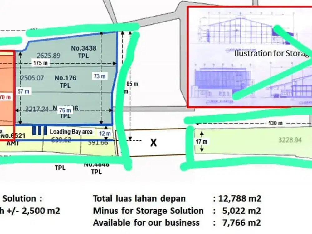 Dijual Tanah Komersial 1,6 Hektar di Gatot Subroto Barat Denpasar