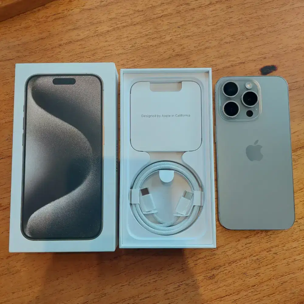 IPHONE 15 PRO 256GB NATURAL TITANIUM EX GARANSI RESMI IBOX