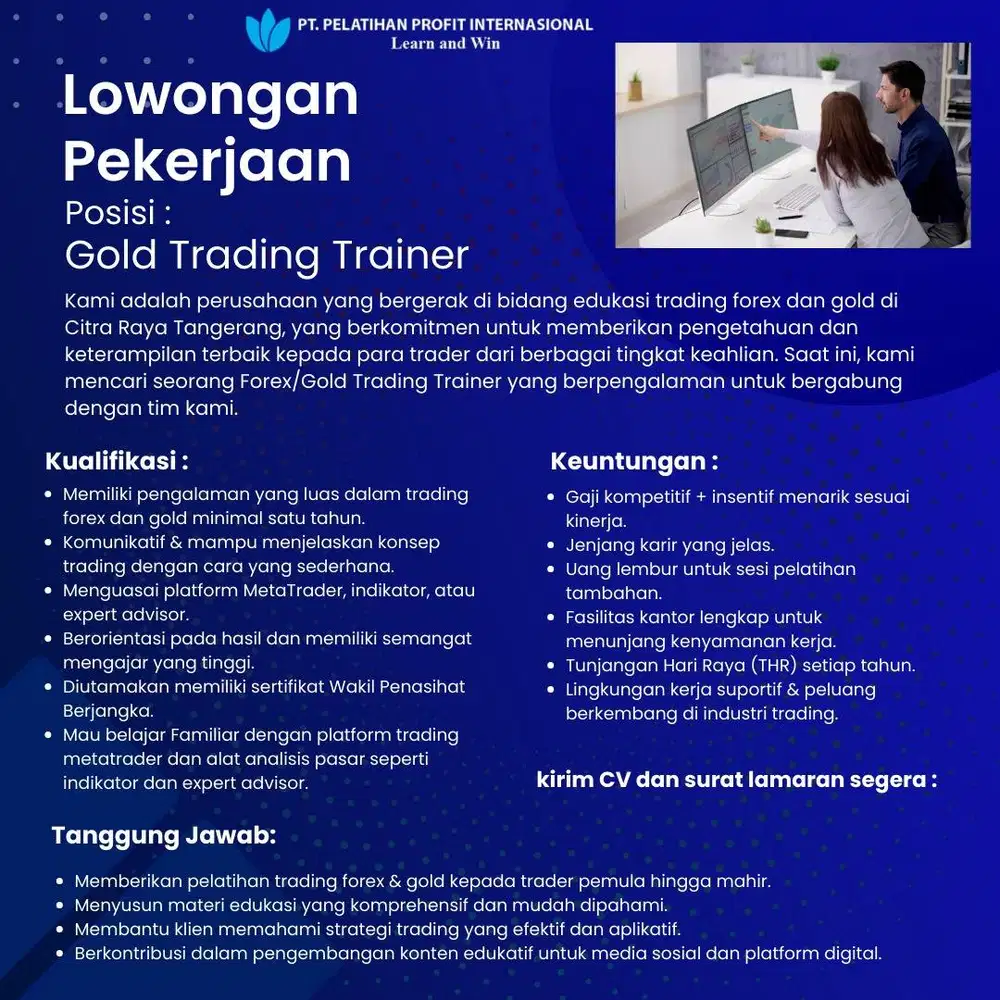 PENGAJAR/FOREX GOLD TRADING TRAINER