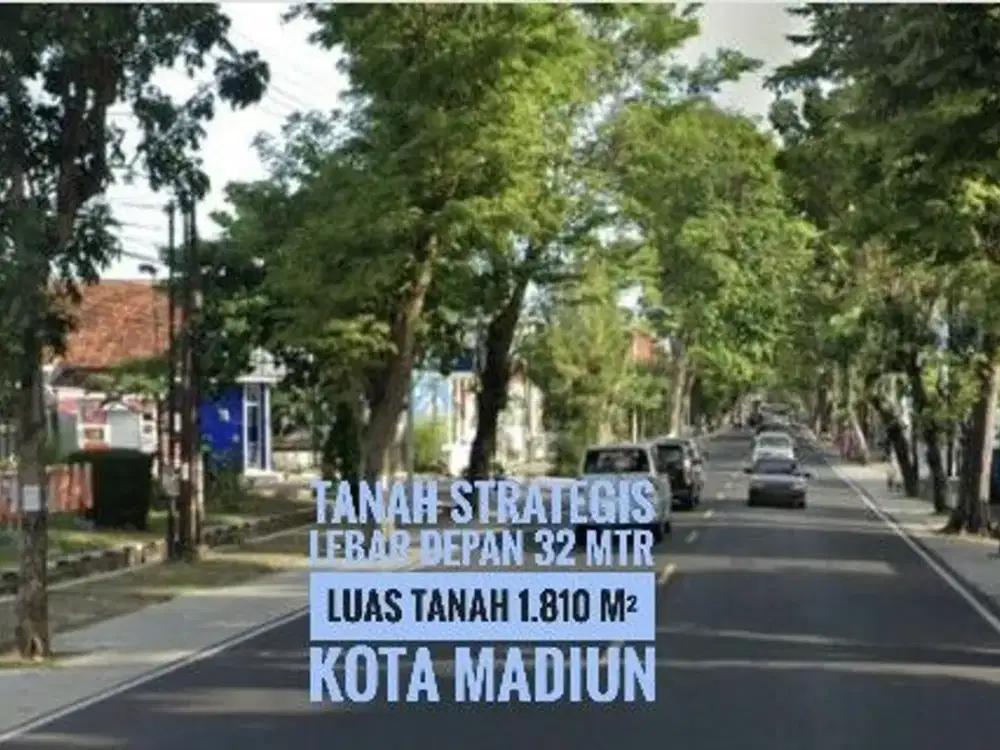 (AD) Dijual, Tanah Pekarangan LD 32 mtr, Jl. Mayjen Panjaitan KOTA MADIUN, Istimewa