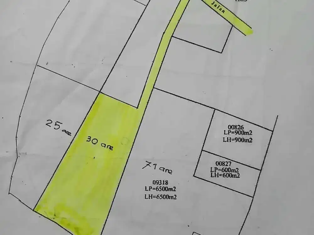 Tanah murah jarang ada lokasi goa gong kawasan Villa