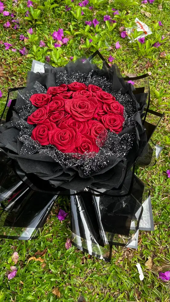 Bouquet bunga satin murah jumbo premium