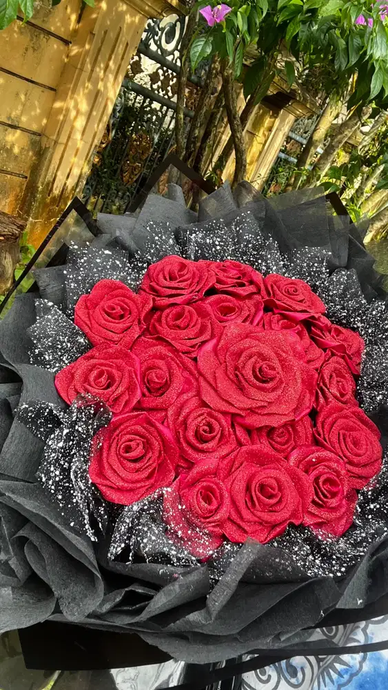 Bouquet bunga satin murah jumbo premium
