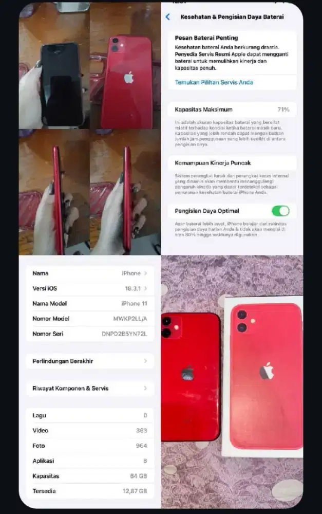 iPhone 11 64gb inter Fullset