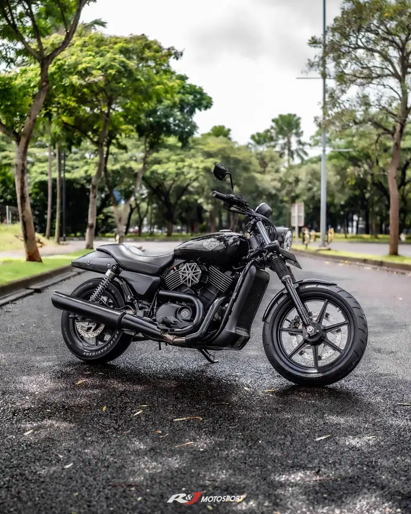 Harley Davidson Street 500 Nik 2015 Warna Hitam Knalpot Costom