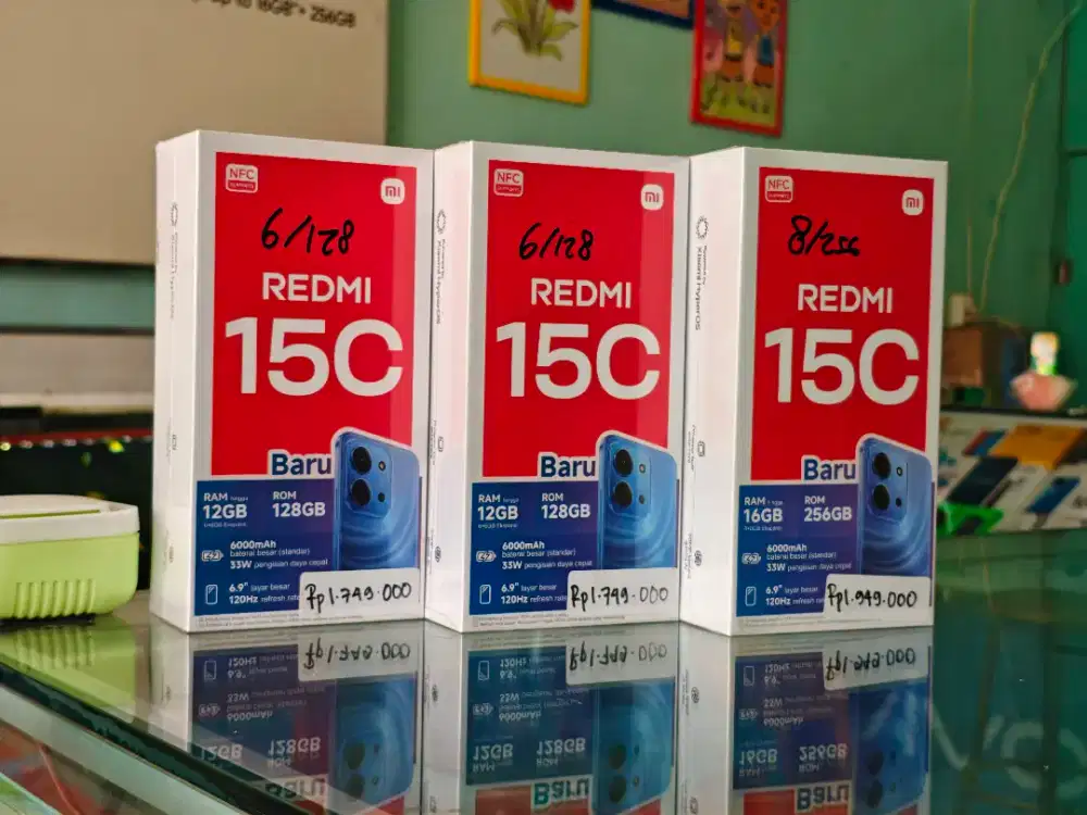 REDMI 15C 8/256 NEW SEGEL PROMO TERMURAH GARANSI RESMI