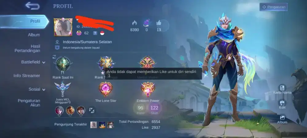 AKUN GAME ML SULTAN GG SIAP DIMAINKAN