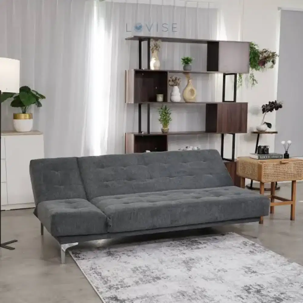 Sofa Bed warna maroon