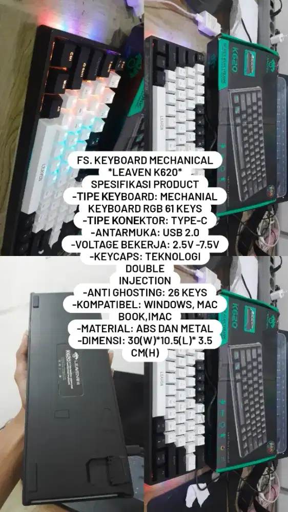 Keyboard gaming mechanical rgb