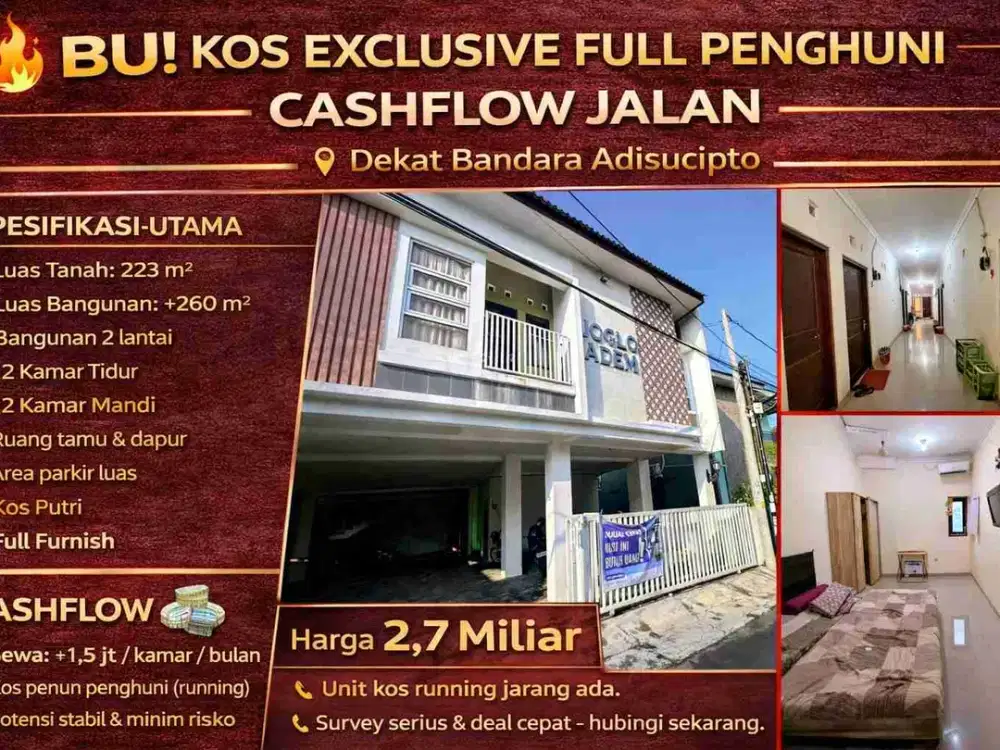 Kos Putri Full Occupancy – Lokasi Bandara Adisucipto