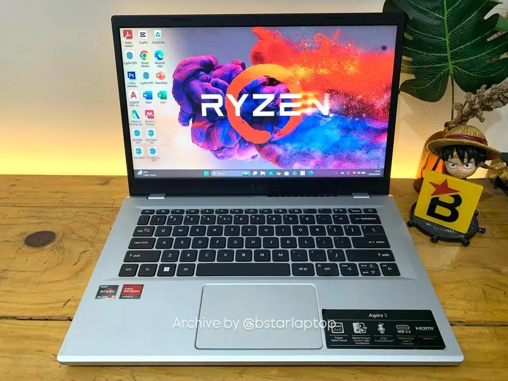 Laptop Acer Aspire 3 Ryzen 5 7520U RAM 8 DDR5 / 512 SSD Siap Kerja