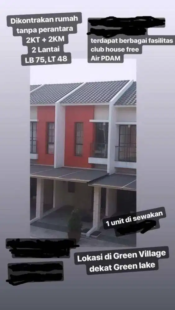 Disewakan Rumah di Green Village