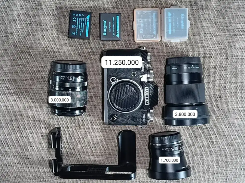 Kamera Fujifilm X-T3 dan 3 lensa