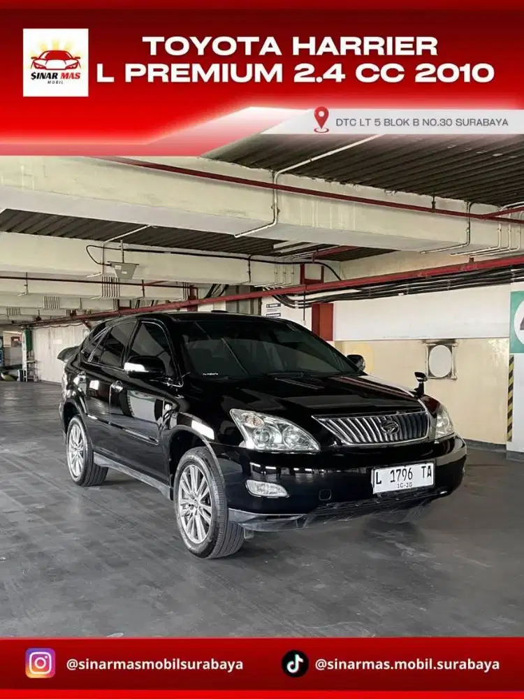 Harrier 2010 tipe tinggi L premium istimewa mulus kredit dp minim