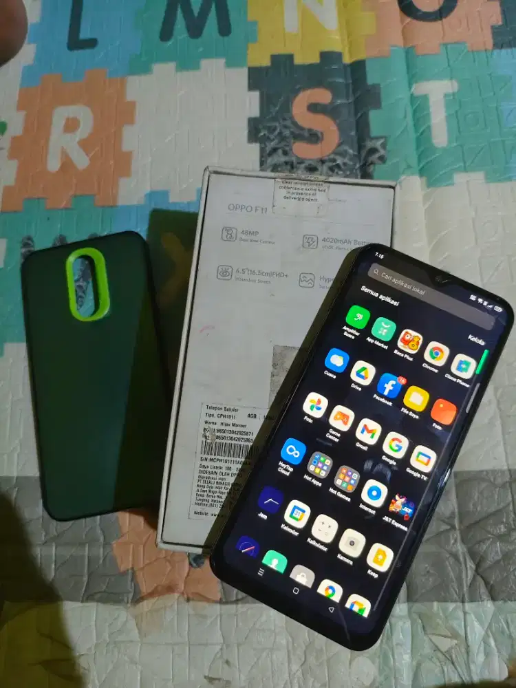 Oppo F11 4/128Gb Normal Fullset, kondisi cek deskripsi