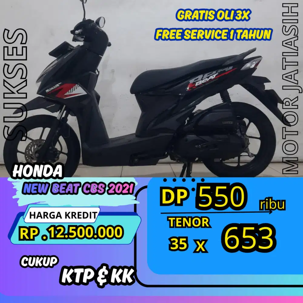 DP MURAH HONDA NEW BEAT CBS 2021 DP 550 RIBU BISA CASH/KREDIT