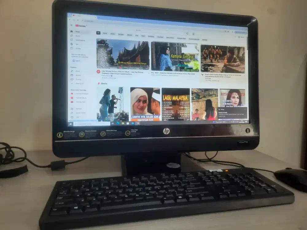 1-Set PC al in One Hp Onmi 200(Intel Core2/Ram4gb Hdd-500 Windows 10