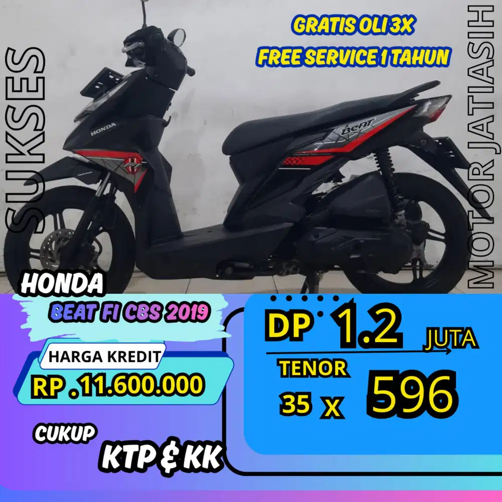 DP MURAH HONDA BEAT FI CBS 2019 DP 1.2 JUTA BISA CASH/KREDIT