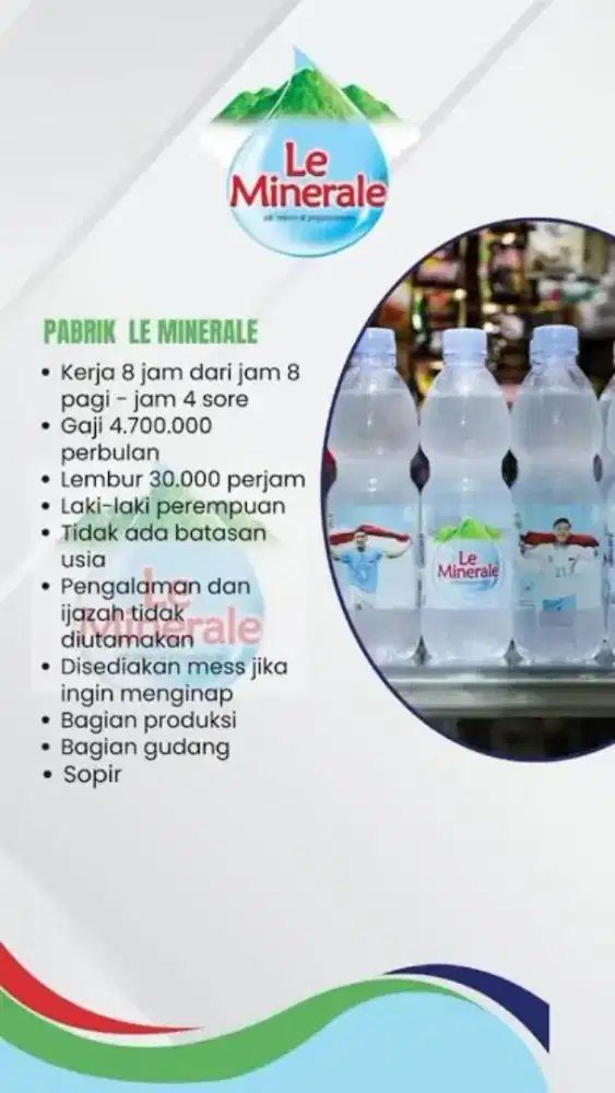 Lowongan kerja air mineral