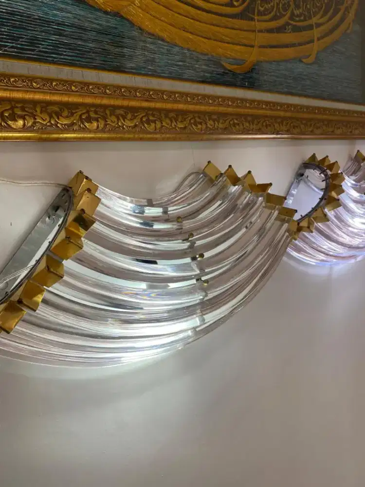 DA VINCI KRISTAL LAMPU DINDING SEPASANG UKURAN BESAR & BERAT