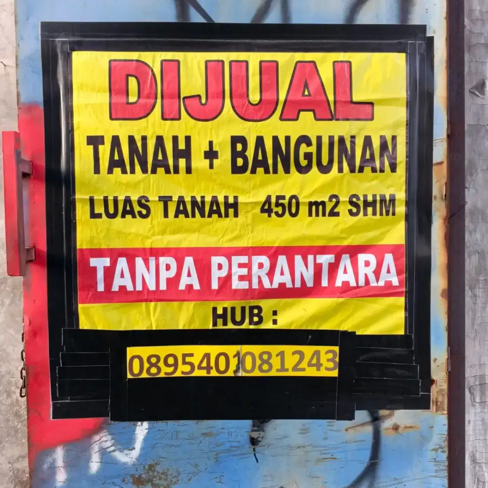 DIJUAL CEPAT TANAH + BANGUNAN 4 RUKO 2 RUMAH