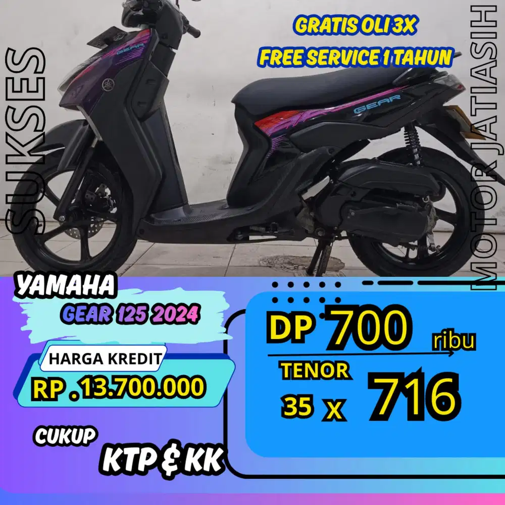 DP MURAH YAMAHA GEAR 125 2024 DP 700 RIBU BISA CASH/KREDIT