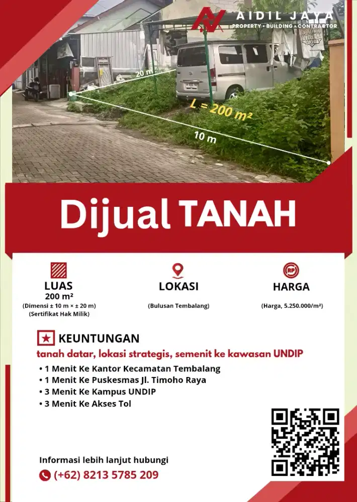 Tanah Murah Strategis Bulusan Tembalang UNDIP DEKAT