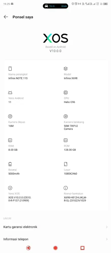 Infinix note 11s 8/128GB