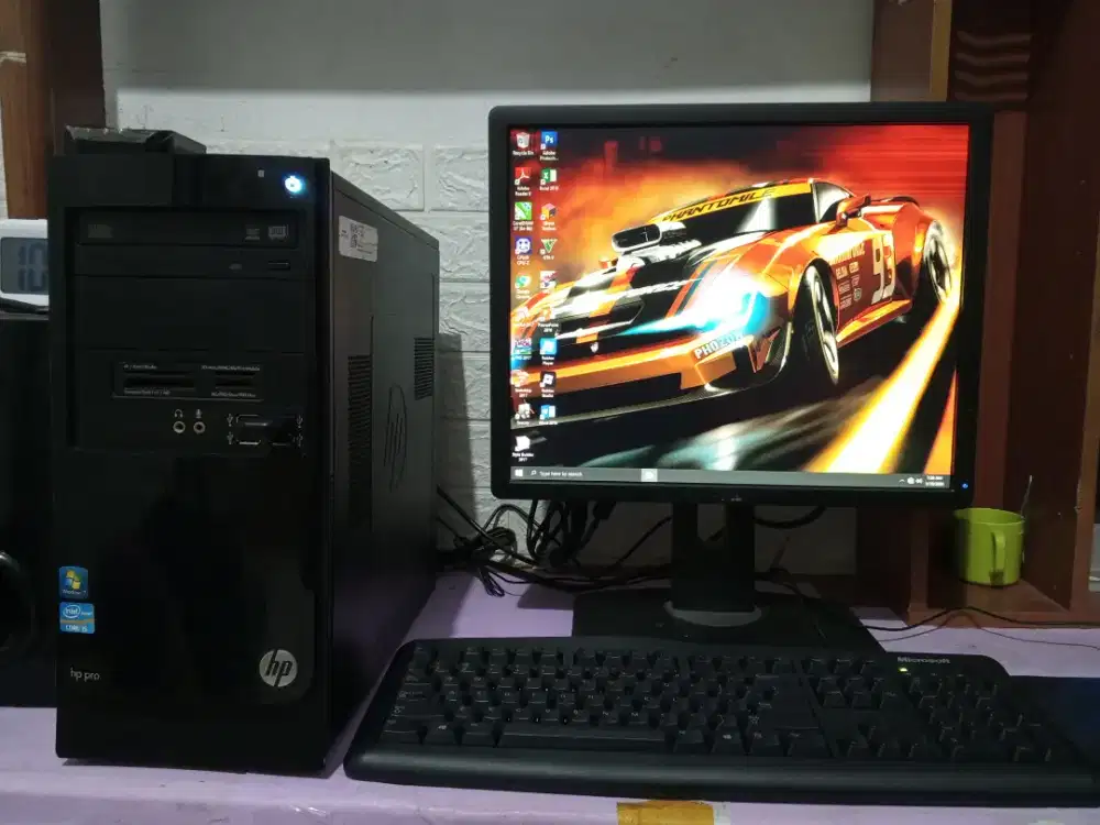 Pc HP fullset intel core i5 + ram 8gb + vga nvidia 4gb + monitor 19in
