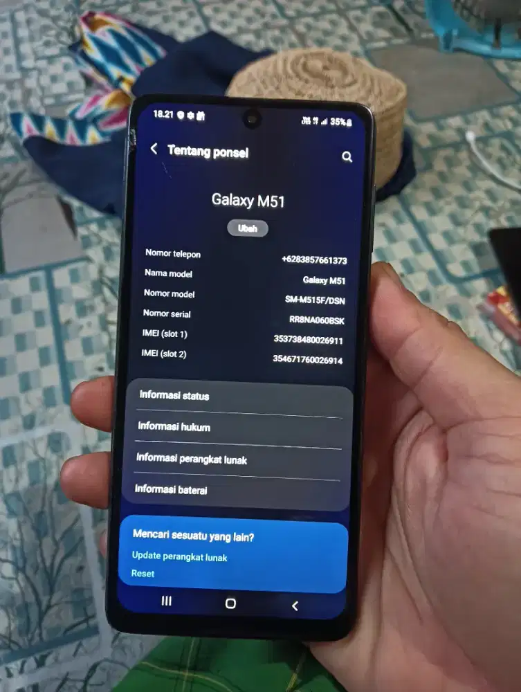 Di jual Samsung M51 ram 8+8 128 baterai 7000 mAh
