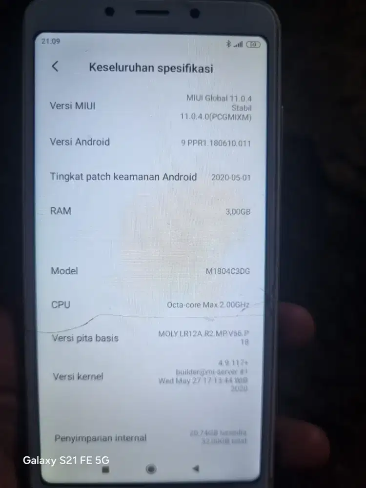 Redmi 6 Ram 3 internal 32