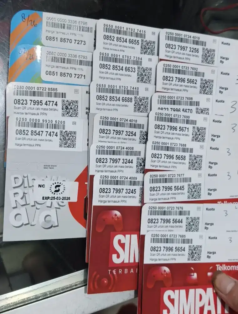 Nomor cantik Telkomsel baru segel pabrik minat inbox