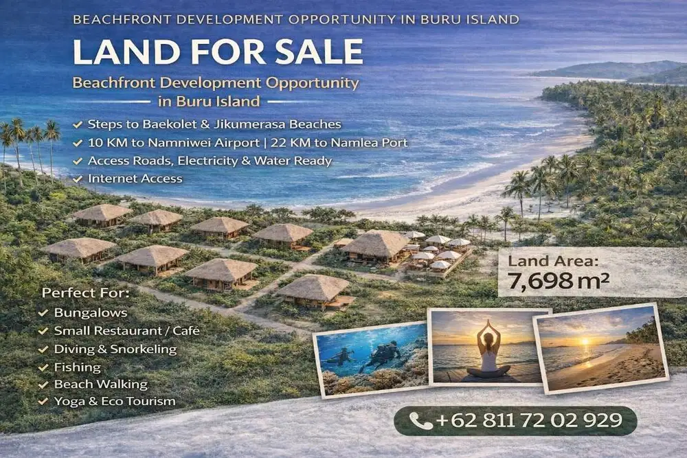 Beach front Land for Sale/ Tanah Dijual Tepi Pantai