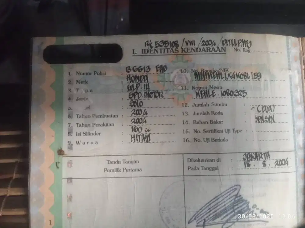 Honda cb 2004 bais mesin mega pro