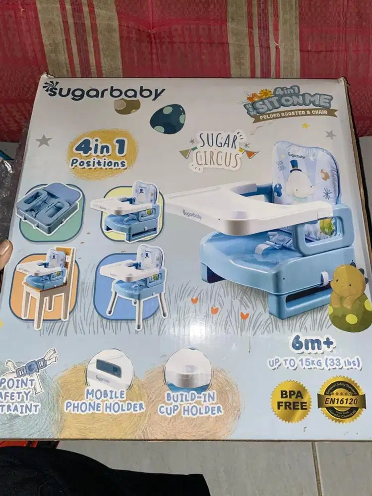Sugar Baby Baby Chair 4in1 Position Blue Kursi Makan Bayi